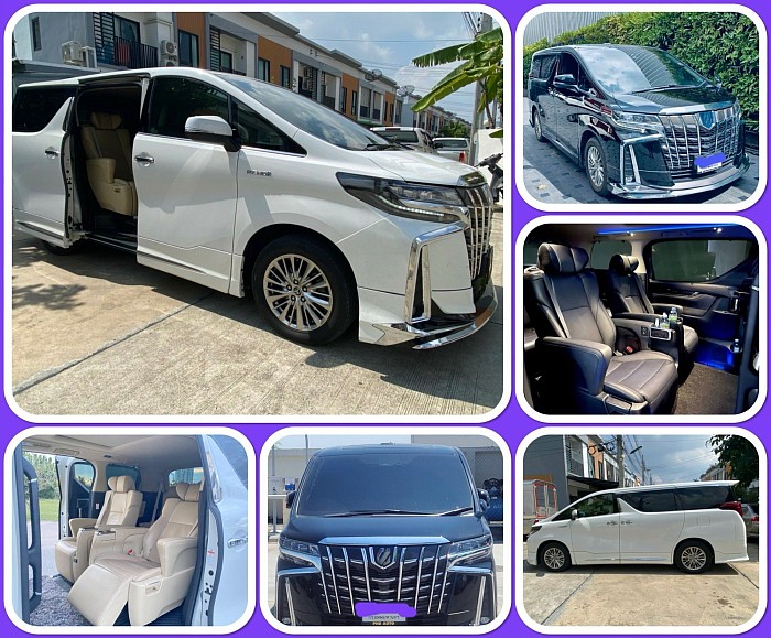 Car rental with driver, luxury car Alphard, service all over Thailand